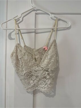 Escada Cream Lace Bandeau Cami with Adjustable Straps